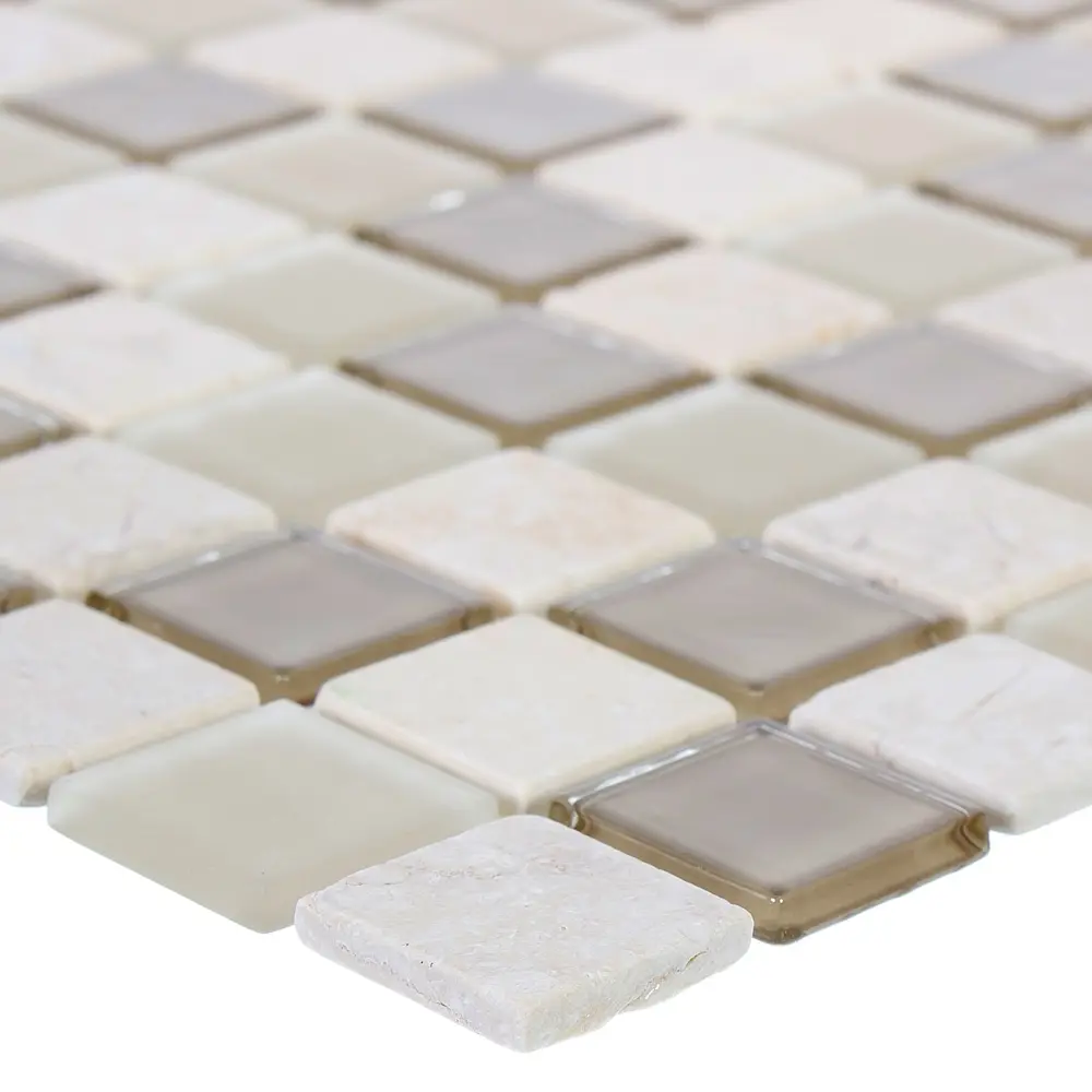 Мозаика стеклянная Artens Simply 30x30 см цвет бежевый STLM-2016194 - Вид №3