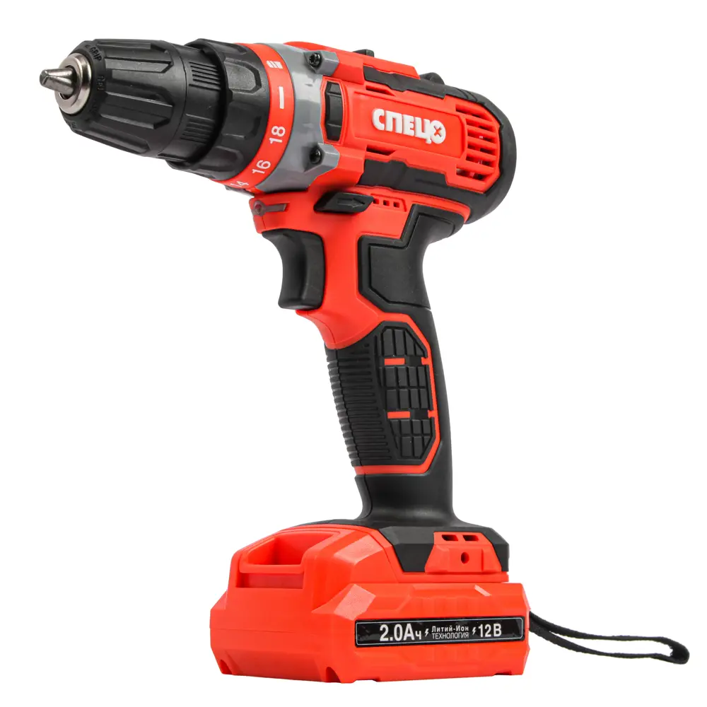 Дрель-шуруповерт аккумуляторная Спец БДА-12-2, 12 В Li-Ion 2x2 Ач STLM-2198764 - Вид №3