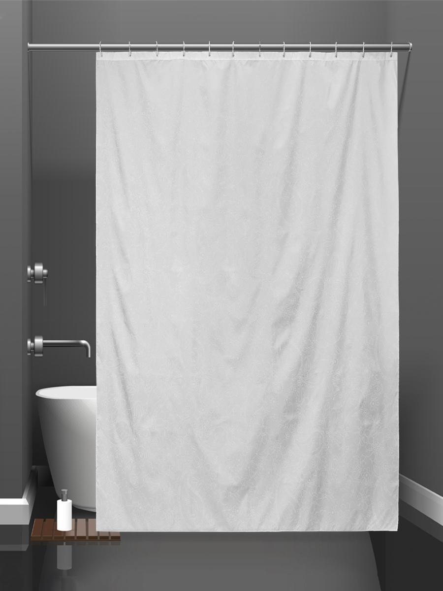 90358320 Шторка для ванной комнаты CH-21307 200х180см цвет белый CHARME RED STLM-0199565 BATH PLUS