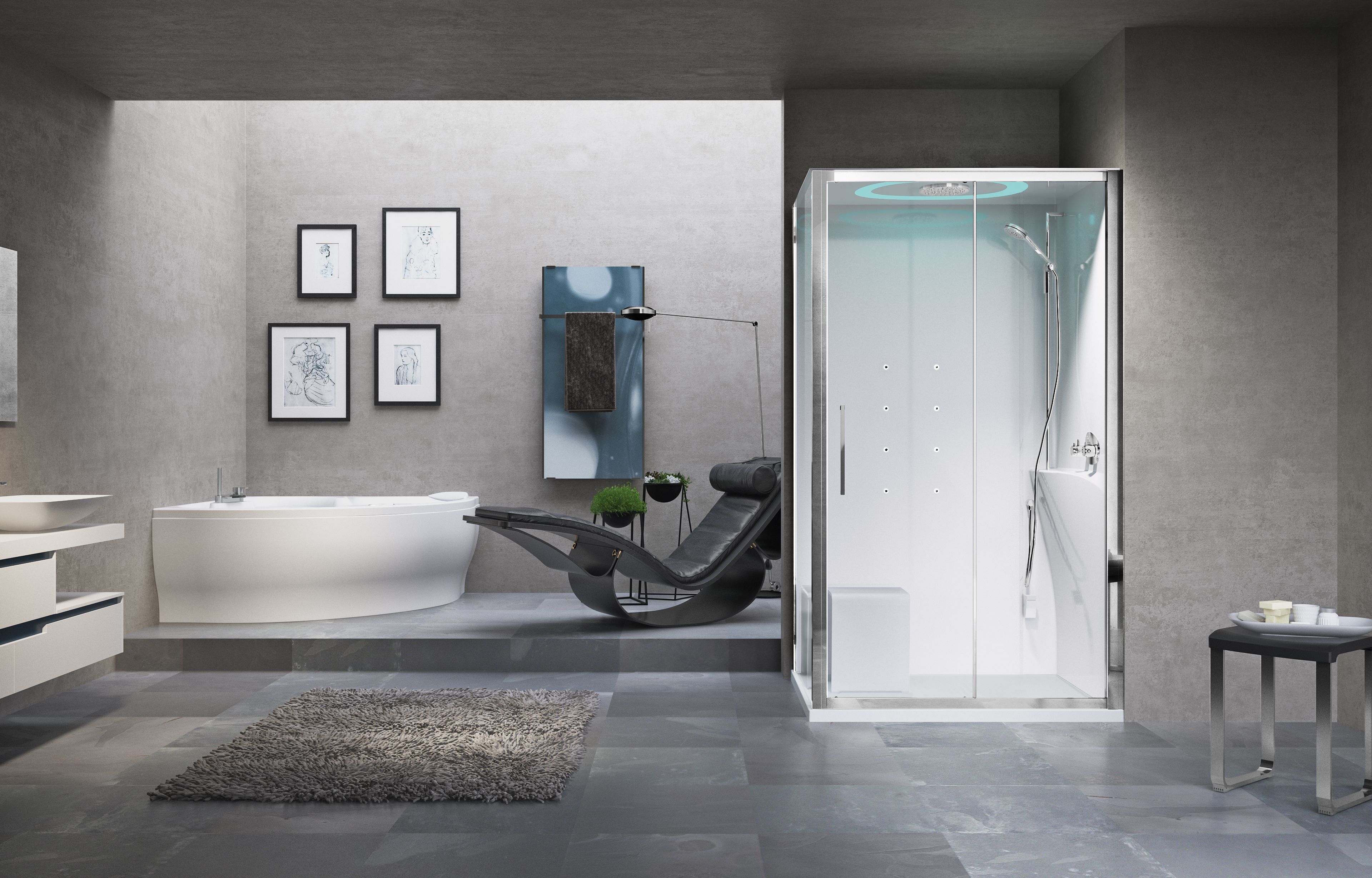 Угловая многофункциональная душевая кабина Novellini Eon ARCH-00130063 - Вид №4