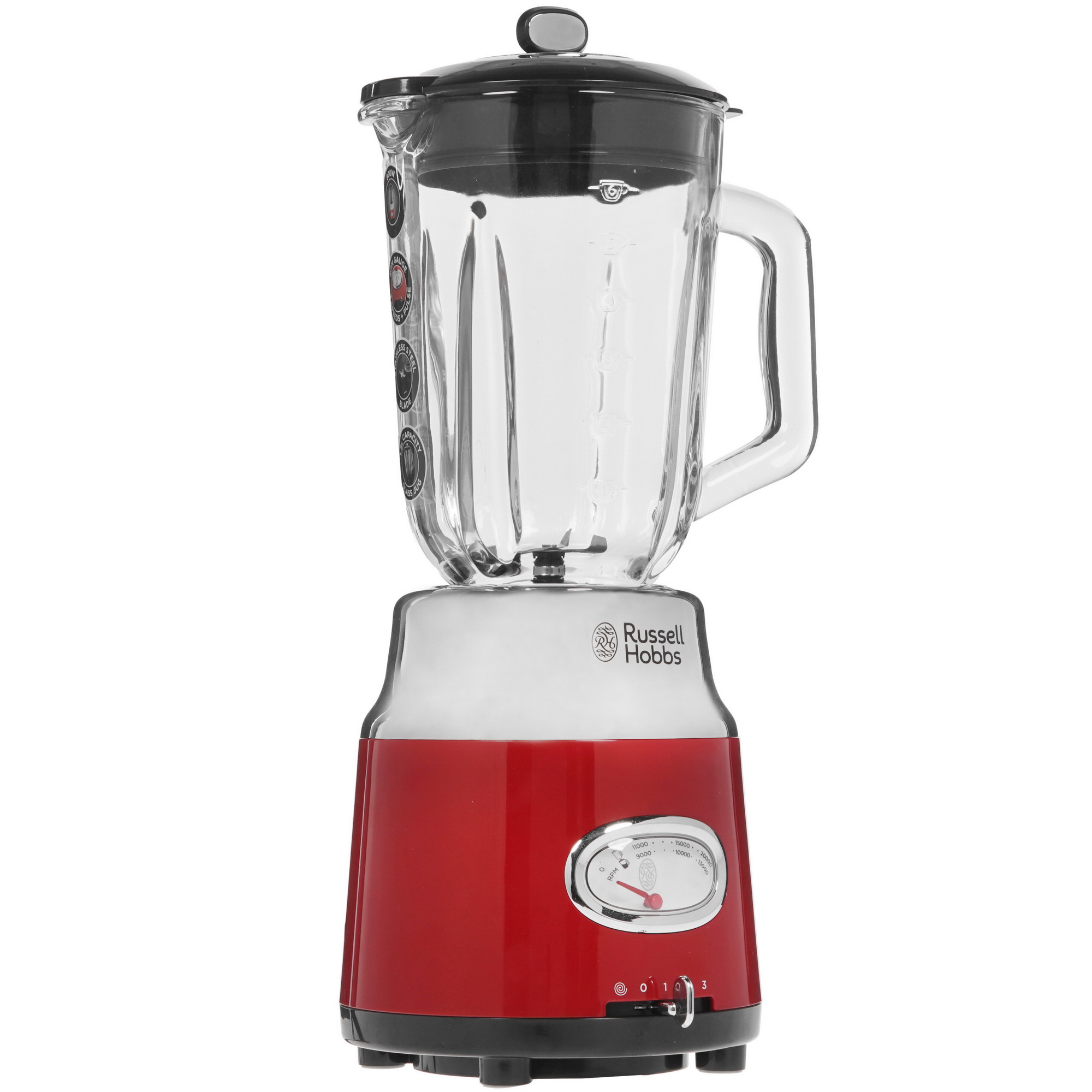 8141373 Блендер стационарный Russell Hobbs Retro Jug Blender красный STDN-0045507