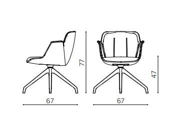 Тканевый стул с подлокотниками True Design Hive ARCH-00083406 - Вид №3
