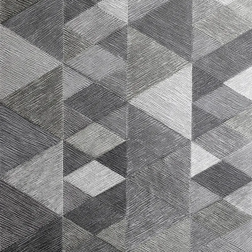 91555921 Обои флизелиновые Arthouse Geometrics Checks & Stripes 0.53 м серые 295901 STLM-0829320