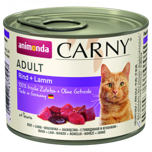 ПР0004573 Корм для кошек Carny говядина, ягненок конс. 200г Animonda