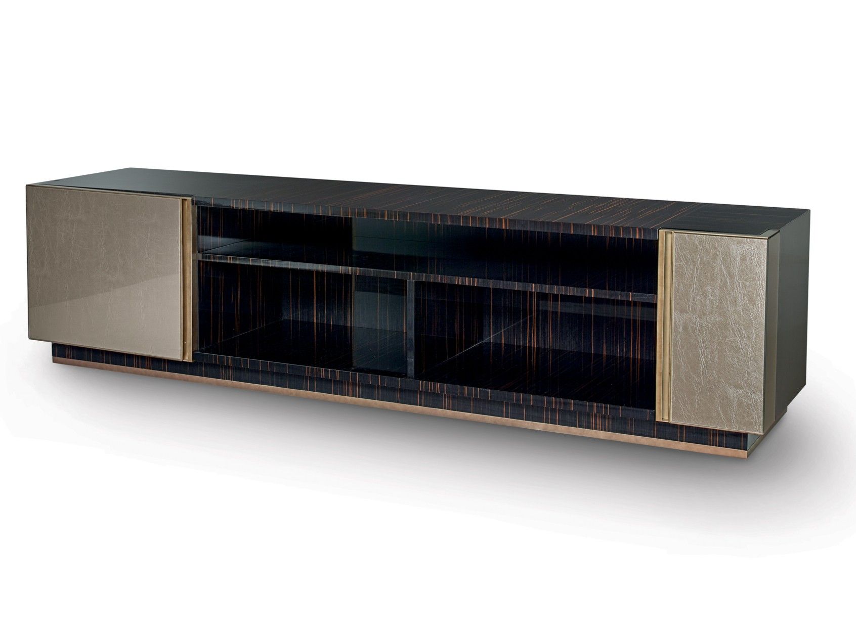 Шкаф для телевизора из черного дерева с распашными дверцами Sicis Island ARCH-00038510