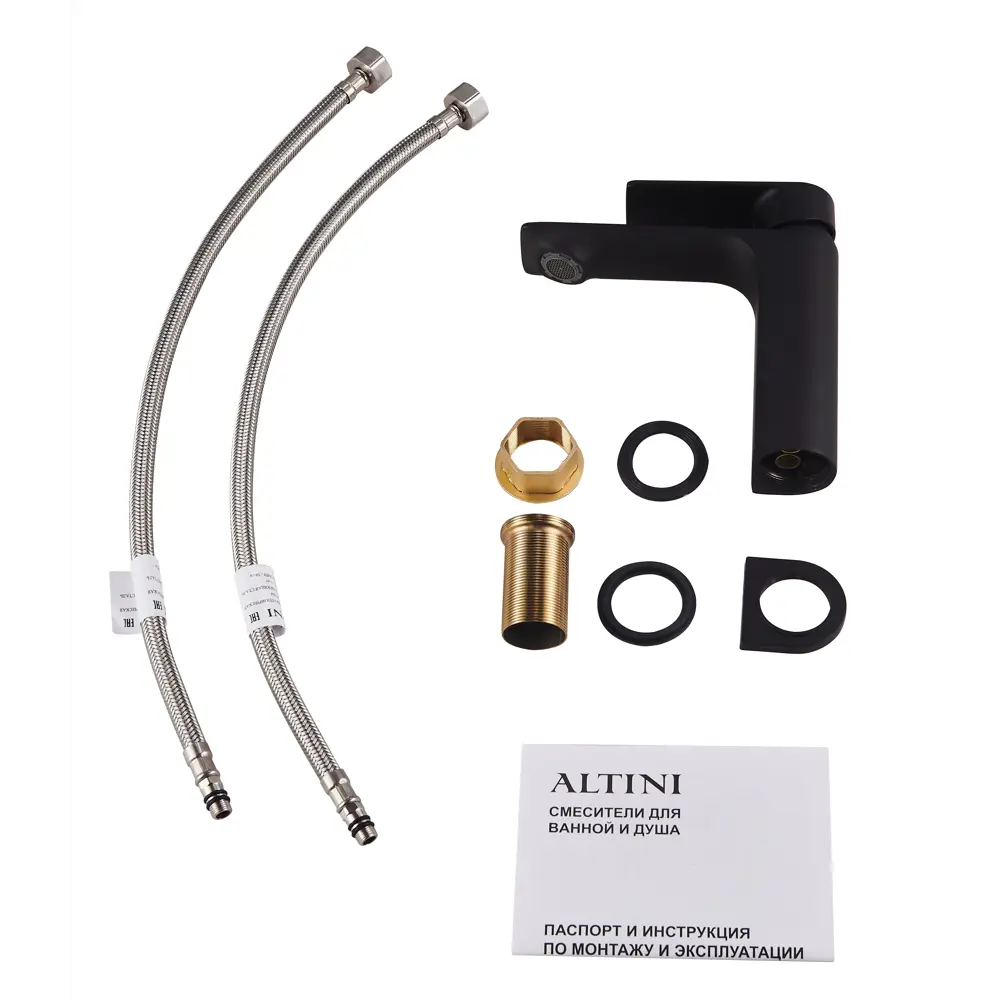 Смеситель для раковины ALTINI черный матовый с керамическим картриджем 89396453 STLM-1574644 - Вид №5