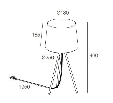 Настольная лампа из ткани и стали Novalux Chanel ARCH-00099834 - Вид №2