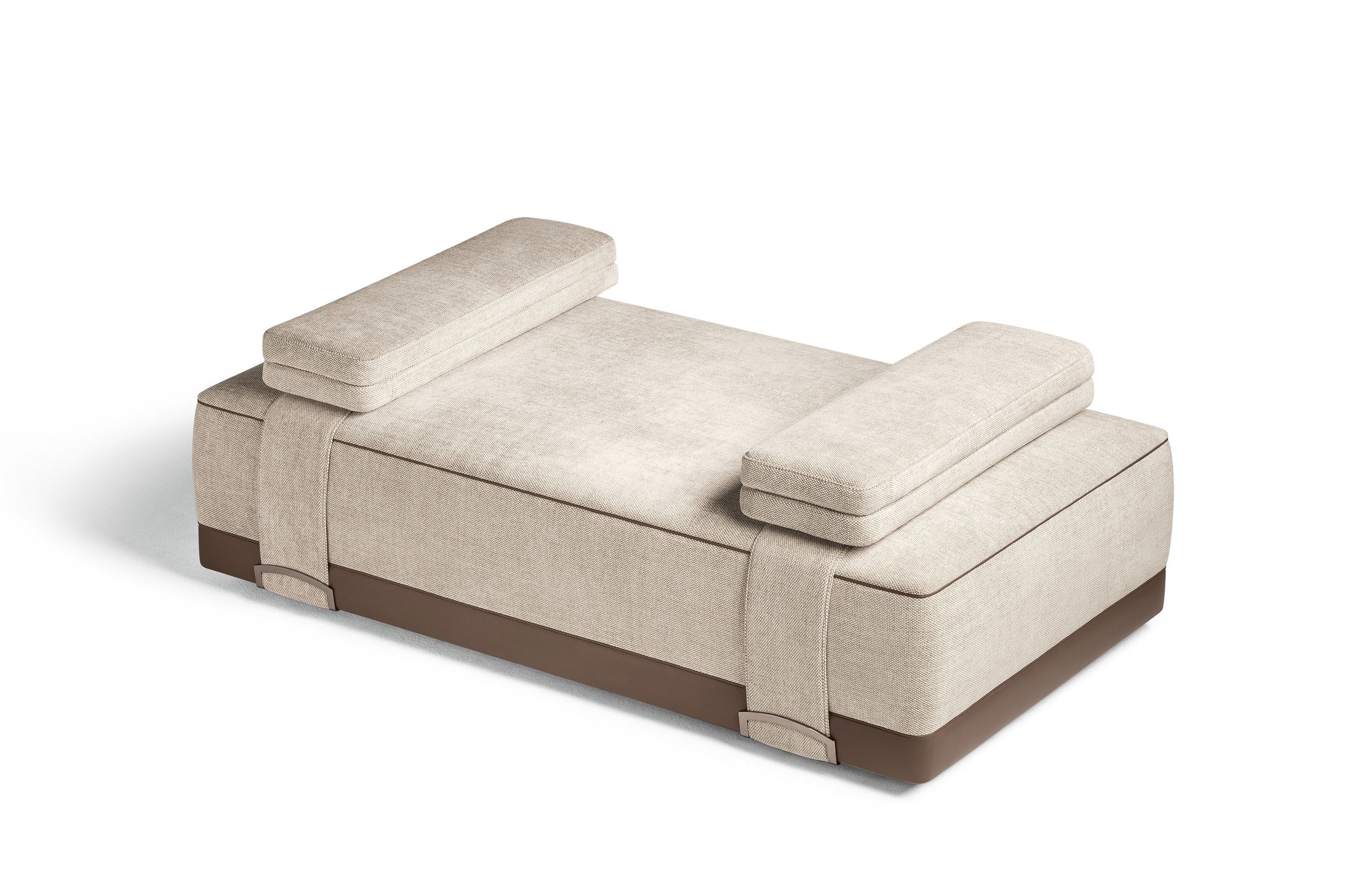 Прямоугольный пуф из ткани Poltrona Frau коллекция-мебель и аксессуары ARCH-00018077 - Вид №1