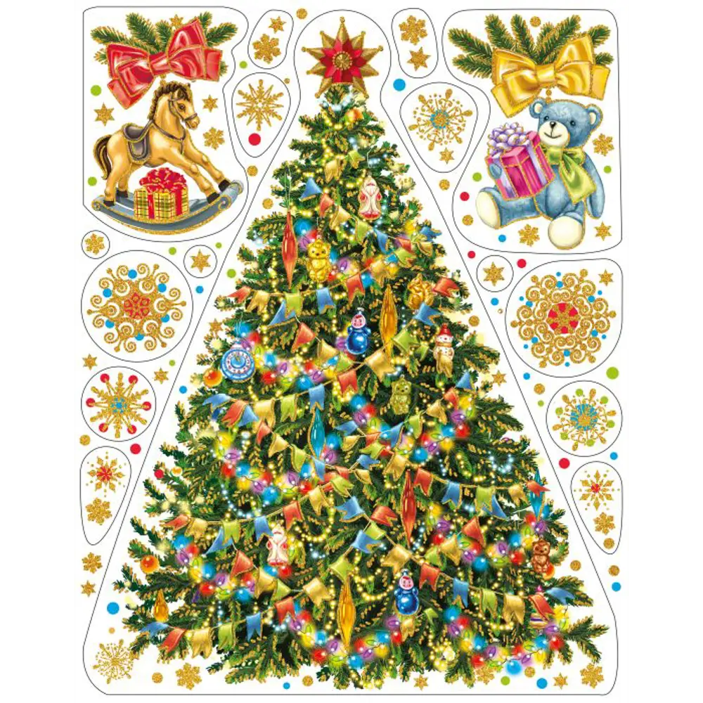 Наклейка на окно Рождество 30x38 см Santreyd STLM-2119120