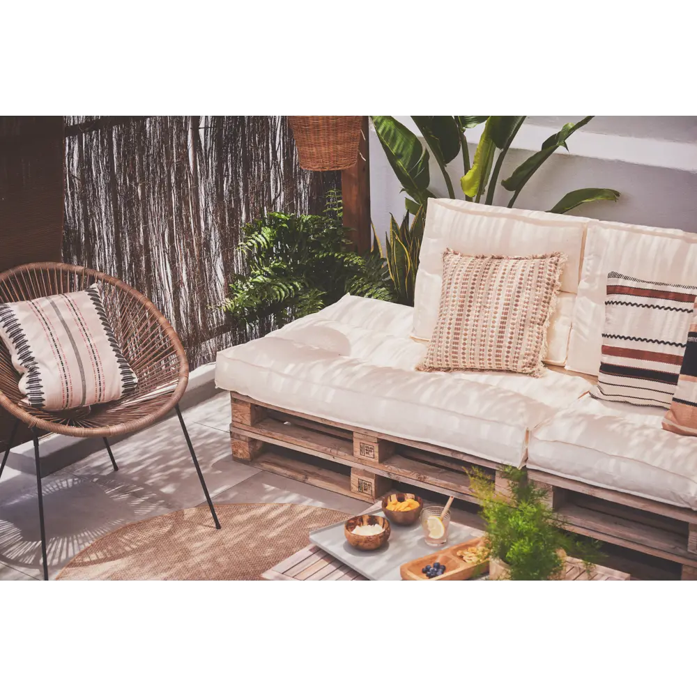 Кресло садовое Acapulco 69x80x73 см сталь/искусственный ротанг бежевый Santreyd STLM-2056038 - Вид №14