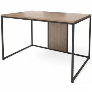 Письменный стол деревянный на металлических ножках темно-коричневый "Лофт" DT-1 light T MILLWOOD TWINKLE 134473 Коричневый