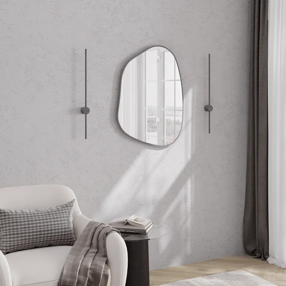 Зеркало декоративное Континент фигурное 60x80 см без рамы цвет серый канат CONTINENT Интерьерное STLM-2157063 - Вид №9