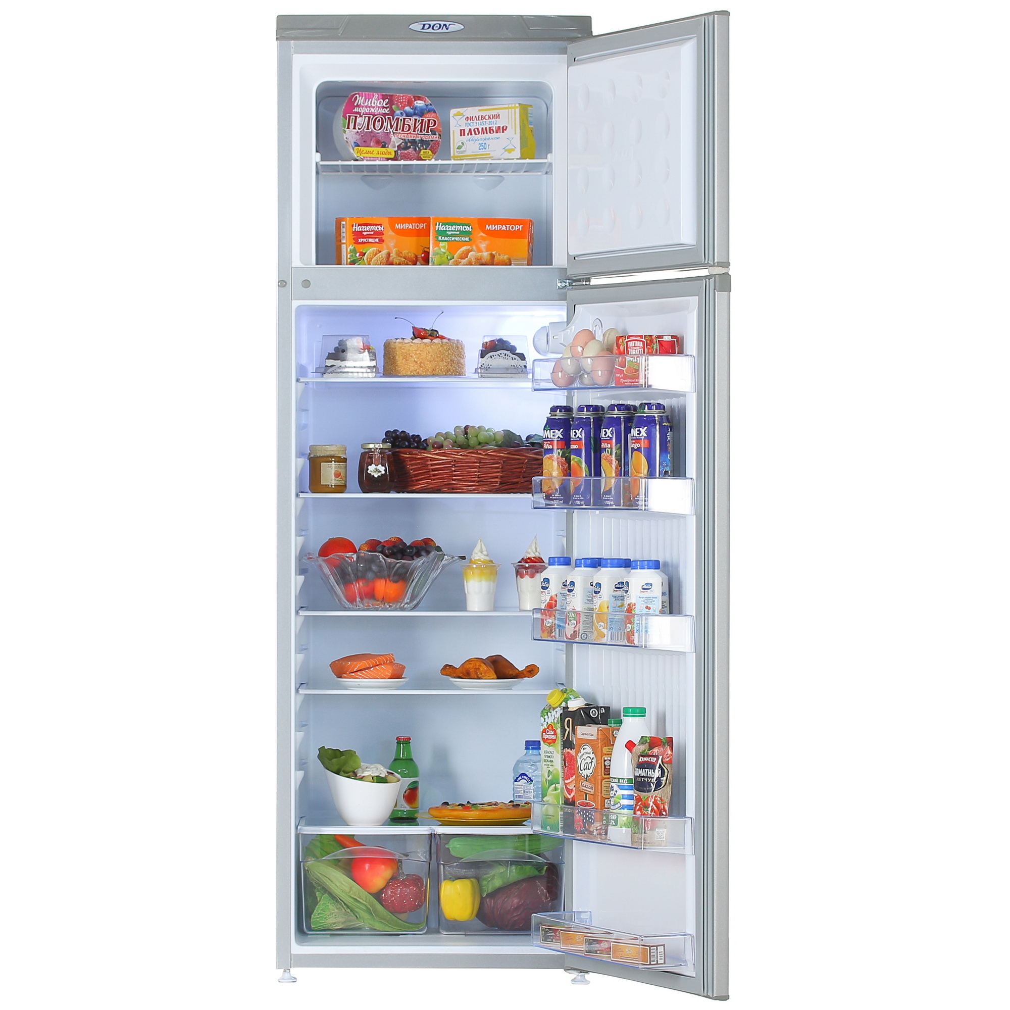 1229530 Холодильник с морозильником   DON R-236 MI серебристый STDN-0056042 - Вид №5