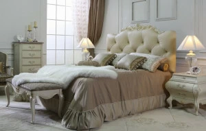 Кровать двуспальная 180х200 см с кожаным изголовьем коричневая Dolce Rosa MARIA&STEFANIA DOLCE ROSA 00-3966718 Коричневый