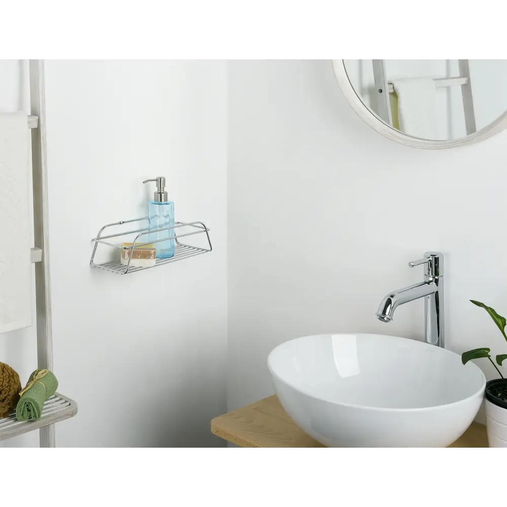 Полка для ванной 28x12x8.5 см цвет хром ЧМЗ Модулус STLM-2161126 - Вид №4