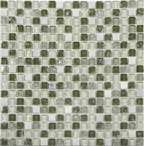 Мозаика стеклянная с вкроплениями природного камня NO-231 SN-Mosaic Exclusive