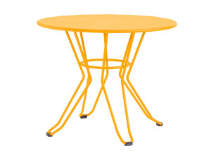 Стальной круглый садовый стол