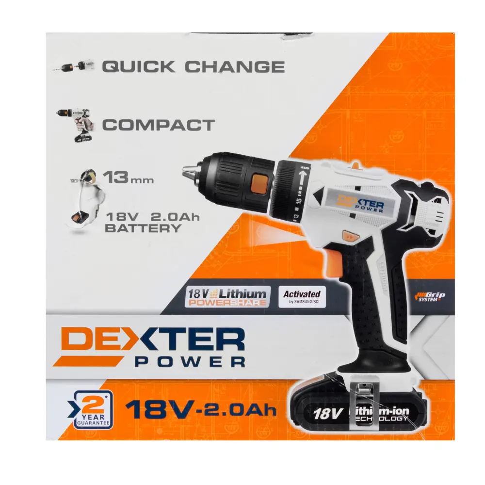 Шуруповерт Dexter, Li-ion 18 В, 2 Ач DEXTER POWER STLM-2185061 - Вид №4