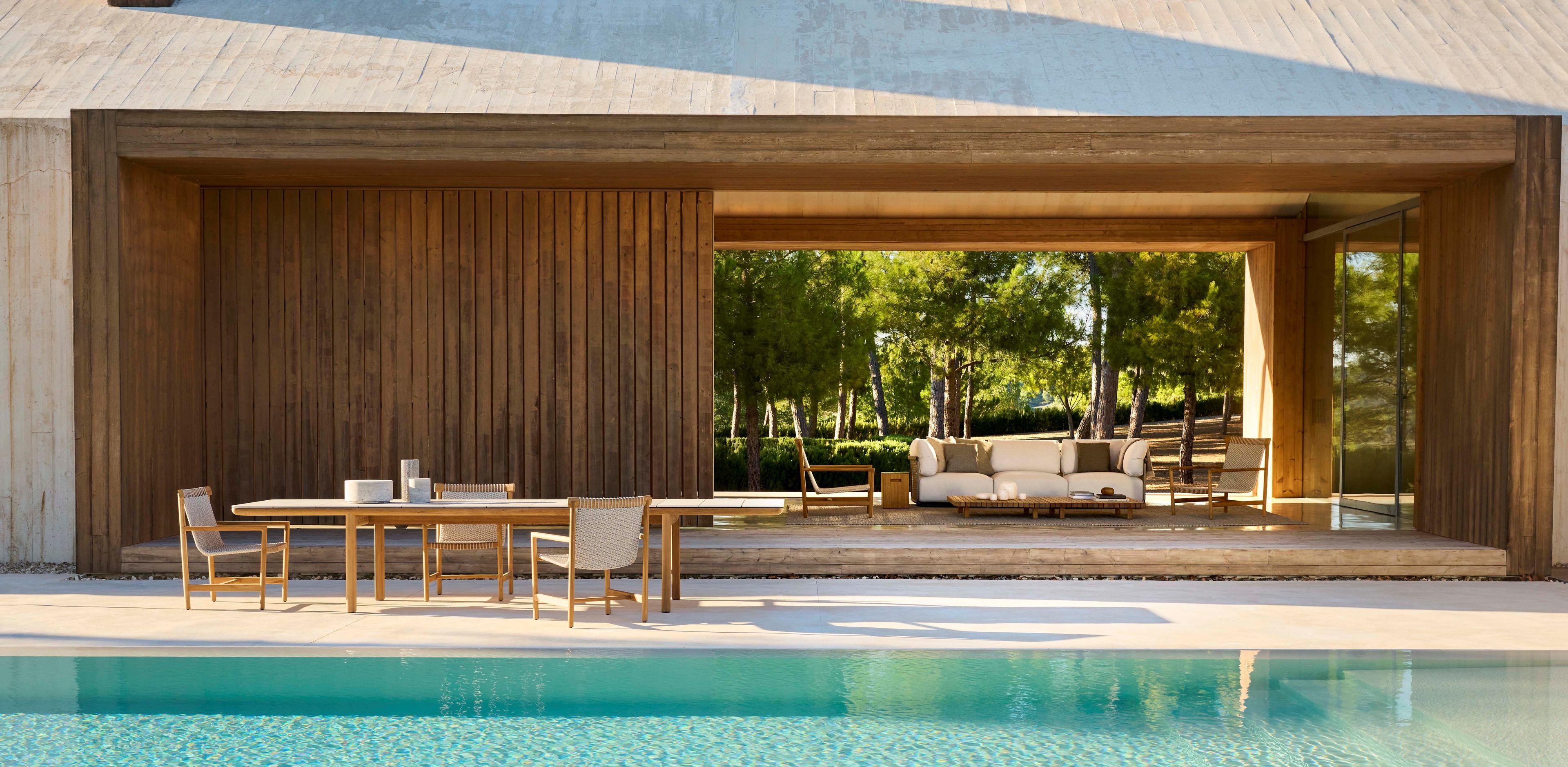 Прямоугольный обеденный стол из тикового дерева TRIBÙ Amanu ARCH-00068627 - Вид №3