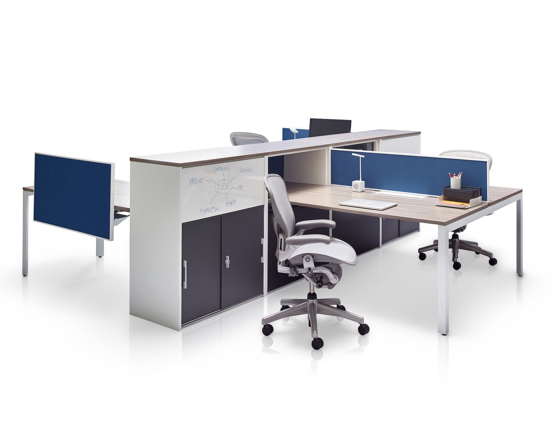 Стол с регулируемой высотой и звукопоглощающими перегородками Herman Miller макет студии ARCH-00126839 - Вид №87