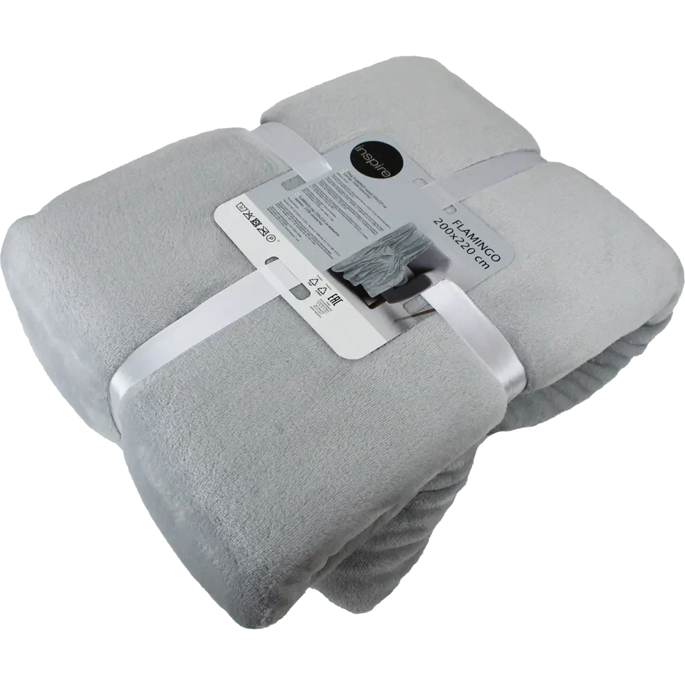 Плед Flamingo 200x220 см микрофибра цвет серый INSPIRE STLM-2037187
