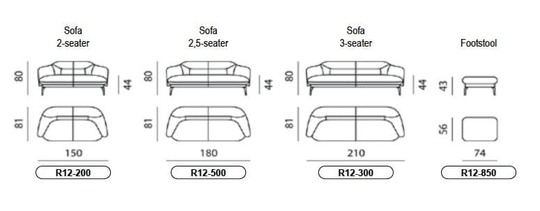3-местный тканевый диван LEOLUX LX LXR12 ARCH-00132120 - Вид №2