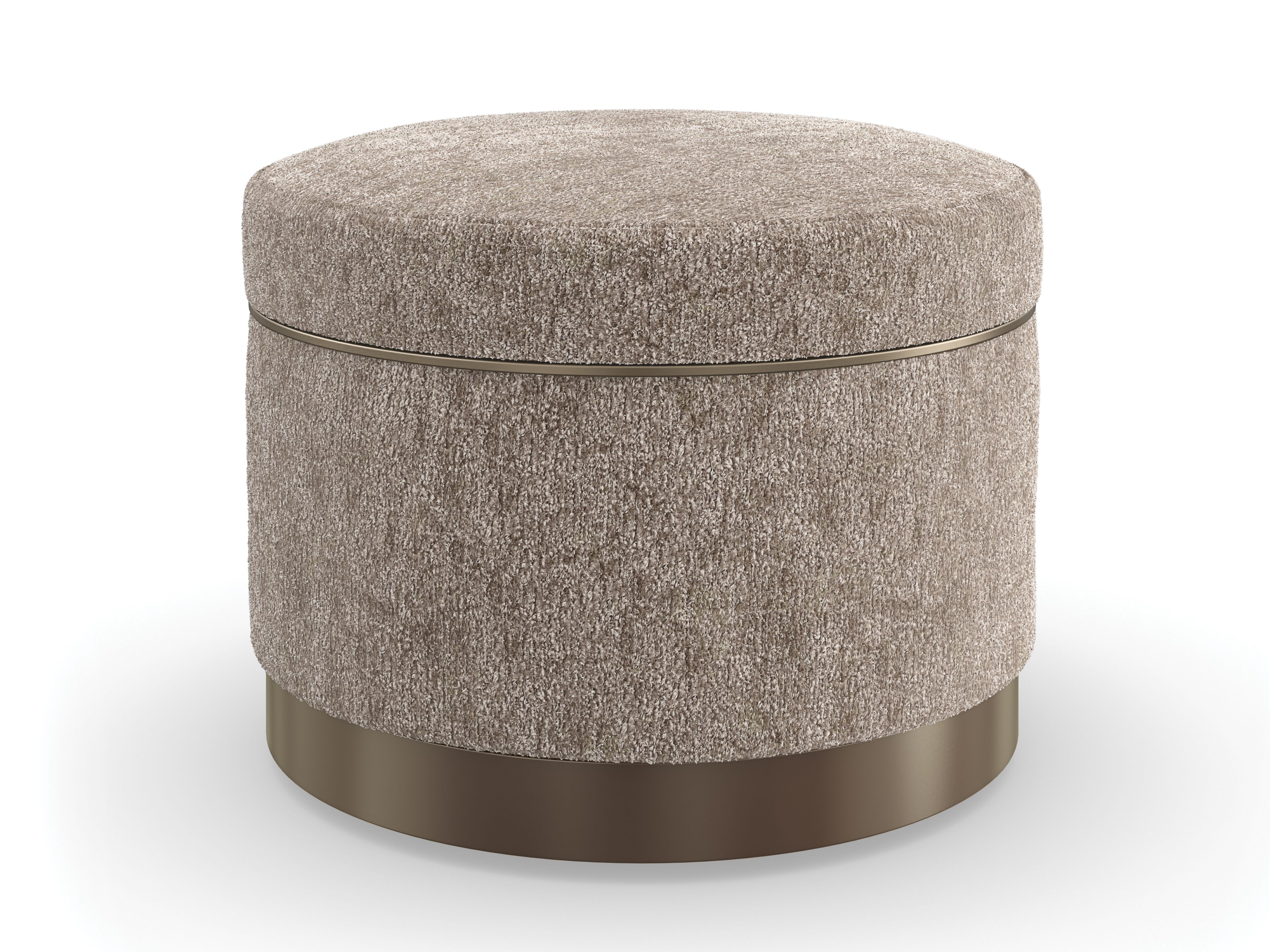 Круглый пуф тканевый контейнер с колесами Caracole RITZ ARCH-00042182