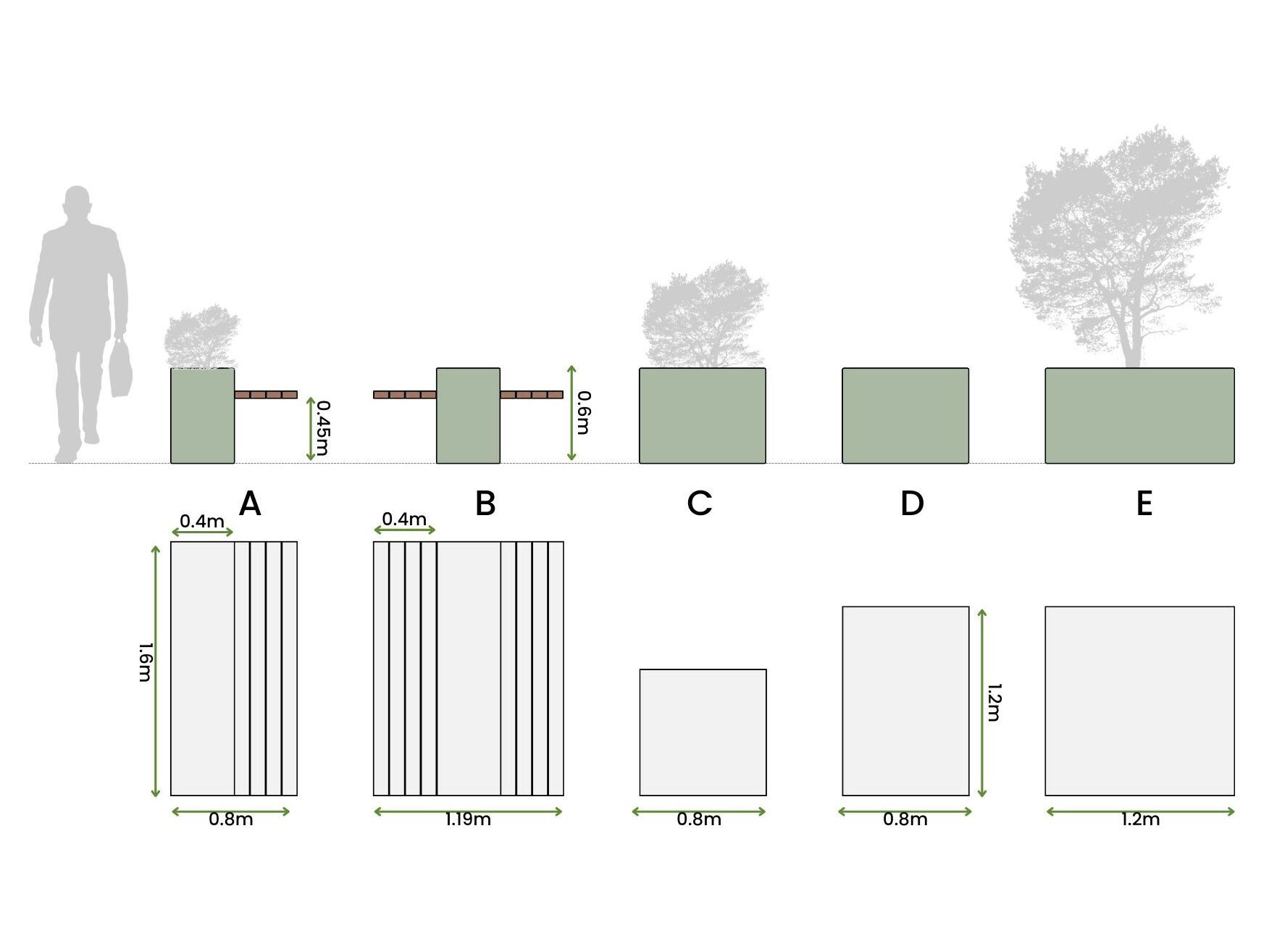 Стальная и деревянная плантатор / скамейка Urbencéa TREV ARCH-00148484 - Вид №2