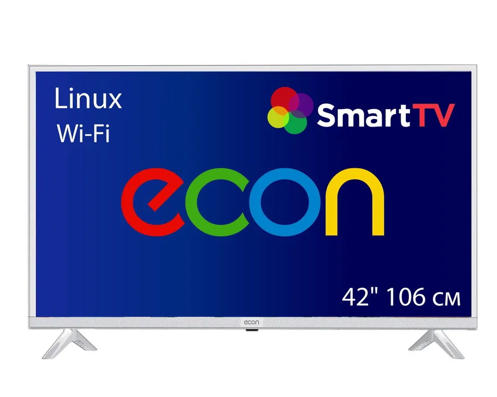 91023929 Телевизор EX-43FS001W LED Smart TV 43" 106 см цвет белый STLM-0445620 ECON