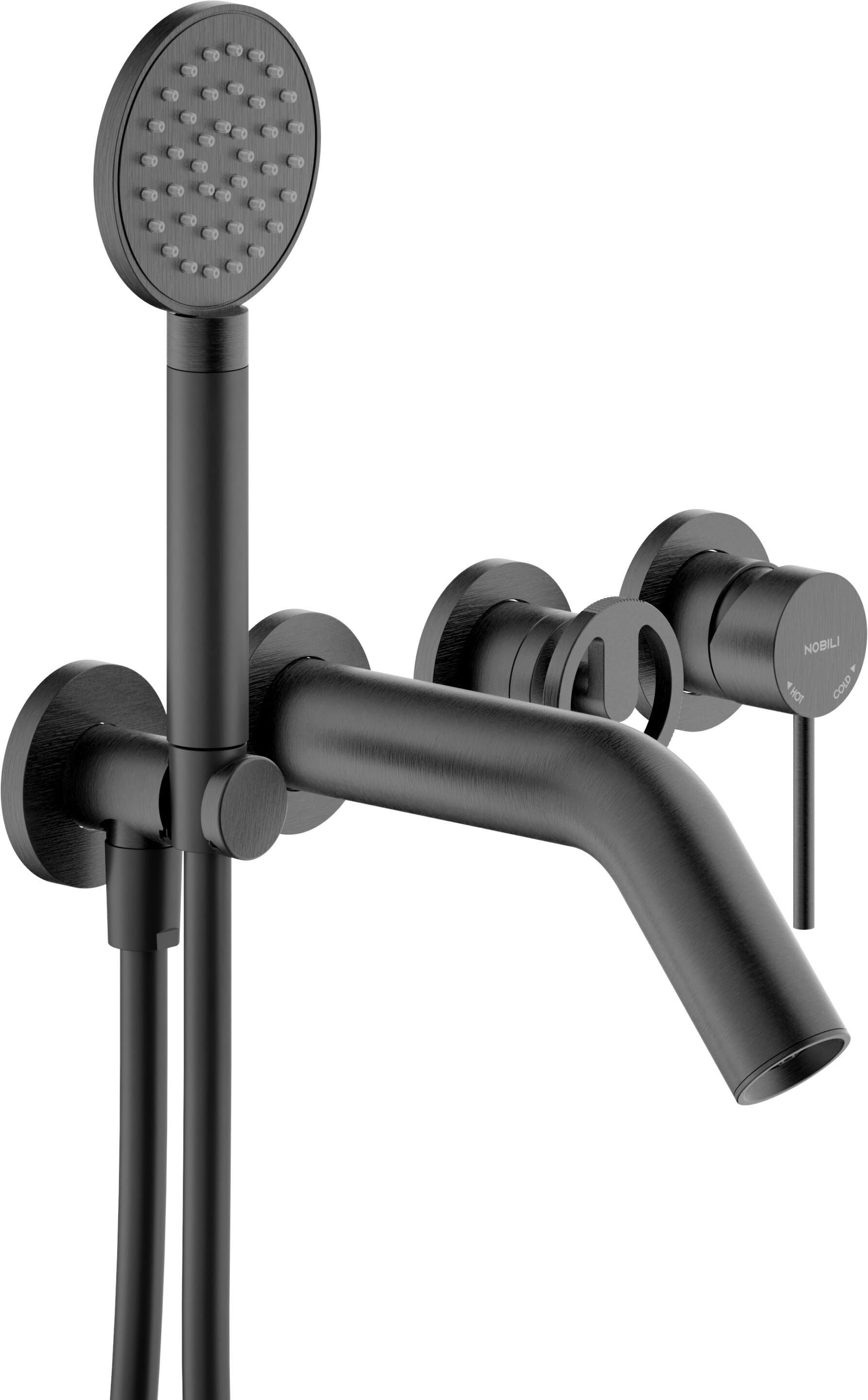 Однорычажный настенный смеситель для ванны с ручным душем Nobili Sole ARCH-00041419 - Вид №11