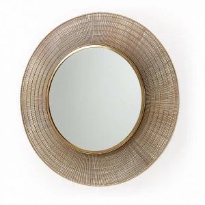Зеркало круглое металлическое диаметр 80 см Plax от La Forma LA FORMA ДИЗАЙНЕРСКИЕ 342835 Латунный;белый