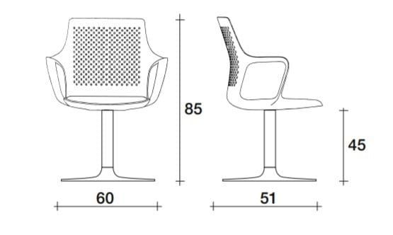 Nylon® поворотный операционный стул с подлокотниками TALIN Joy ARCH-00086371 - Вид №2