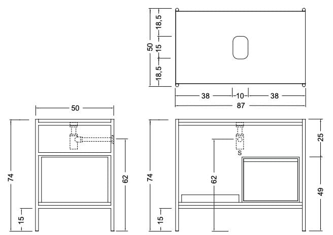 Напольный умывальник с ящиками Nic ARCH-00128250 - Вид №5