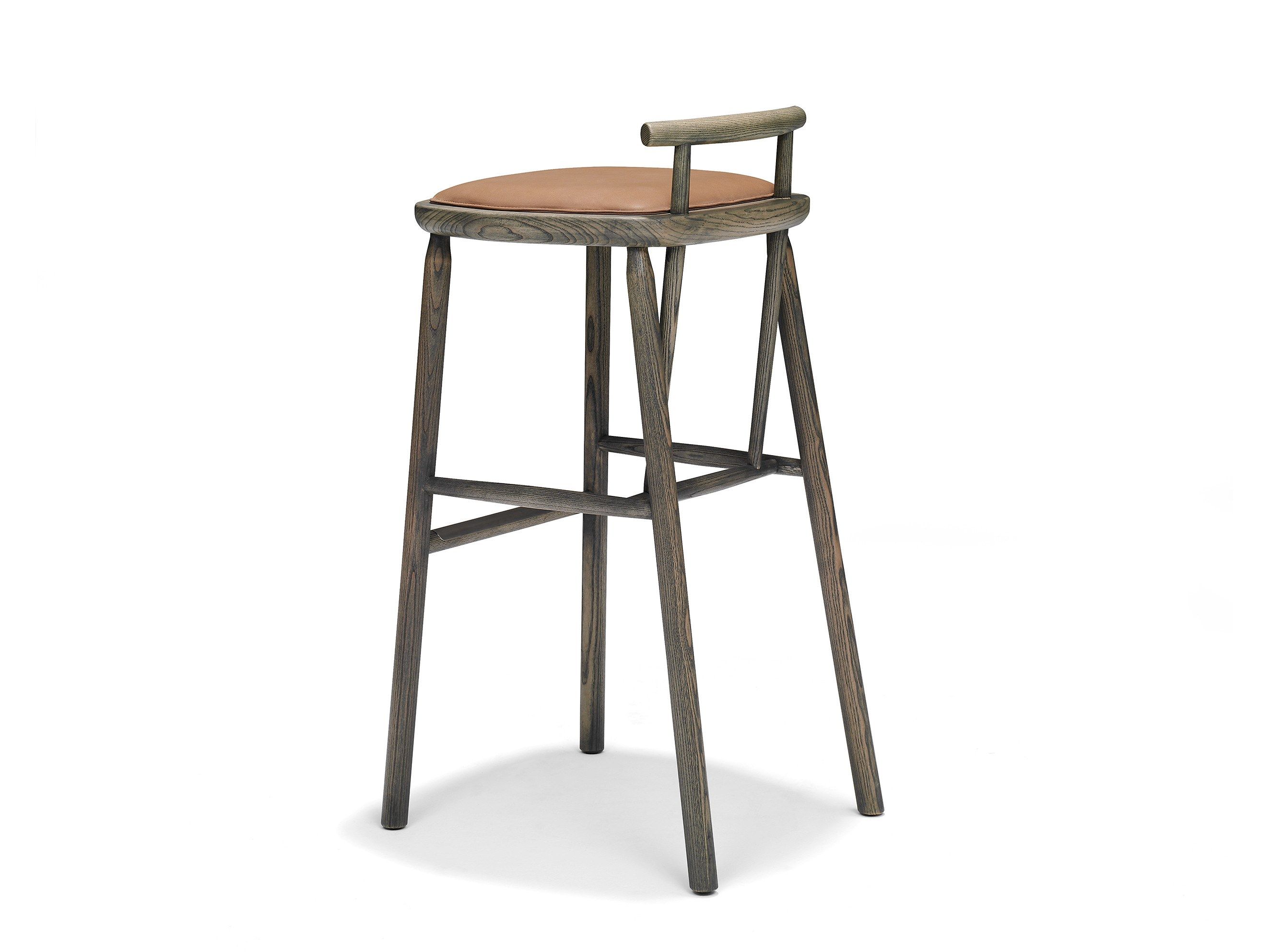 Деревянный барный стул с мягким сиденьем Linteloo Oiseau ARCH-00050518 - Вид №3