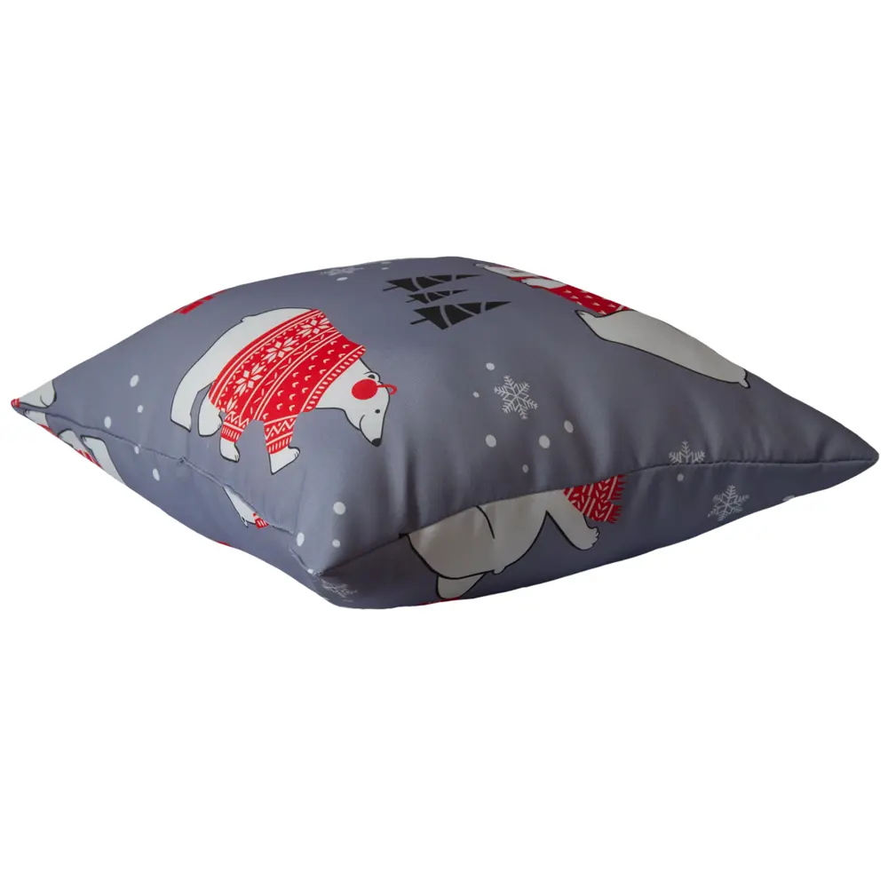 Подушка Seasons Белые медведи 40x40 см цвет серо-синий STLM-2043259 - Вид №3