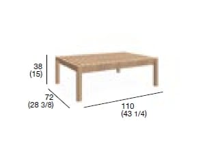 Прямоугольный садовый стол из тикового дерева RODA сеть ARCH-00085230 - Вид №3