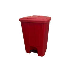 50030 red TELKAR Мусорный бак с крышкой и педалью для раздельного сбора отходов 40 л. Красный