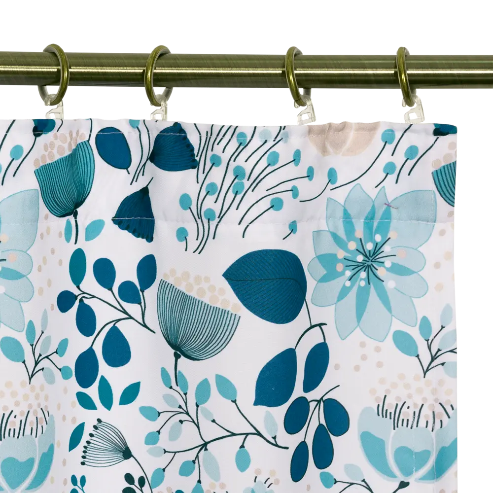 Штора на ленте «Голубой Лотос», 145х260 см, цвет голубой ВАСИЛИСА STLM-2106769 - Вид №3