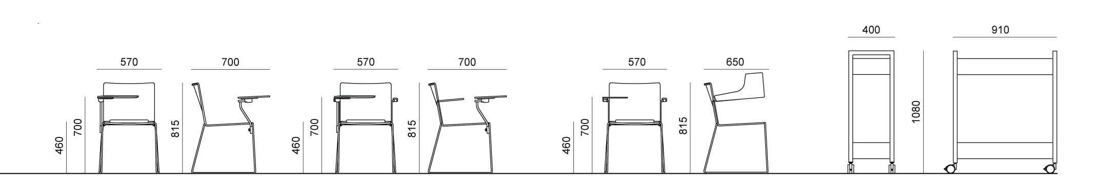 Сани стул с подлокотниками Diemmebi laFILÒ ARCH-00066717 - Вид №3
