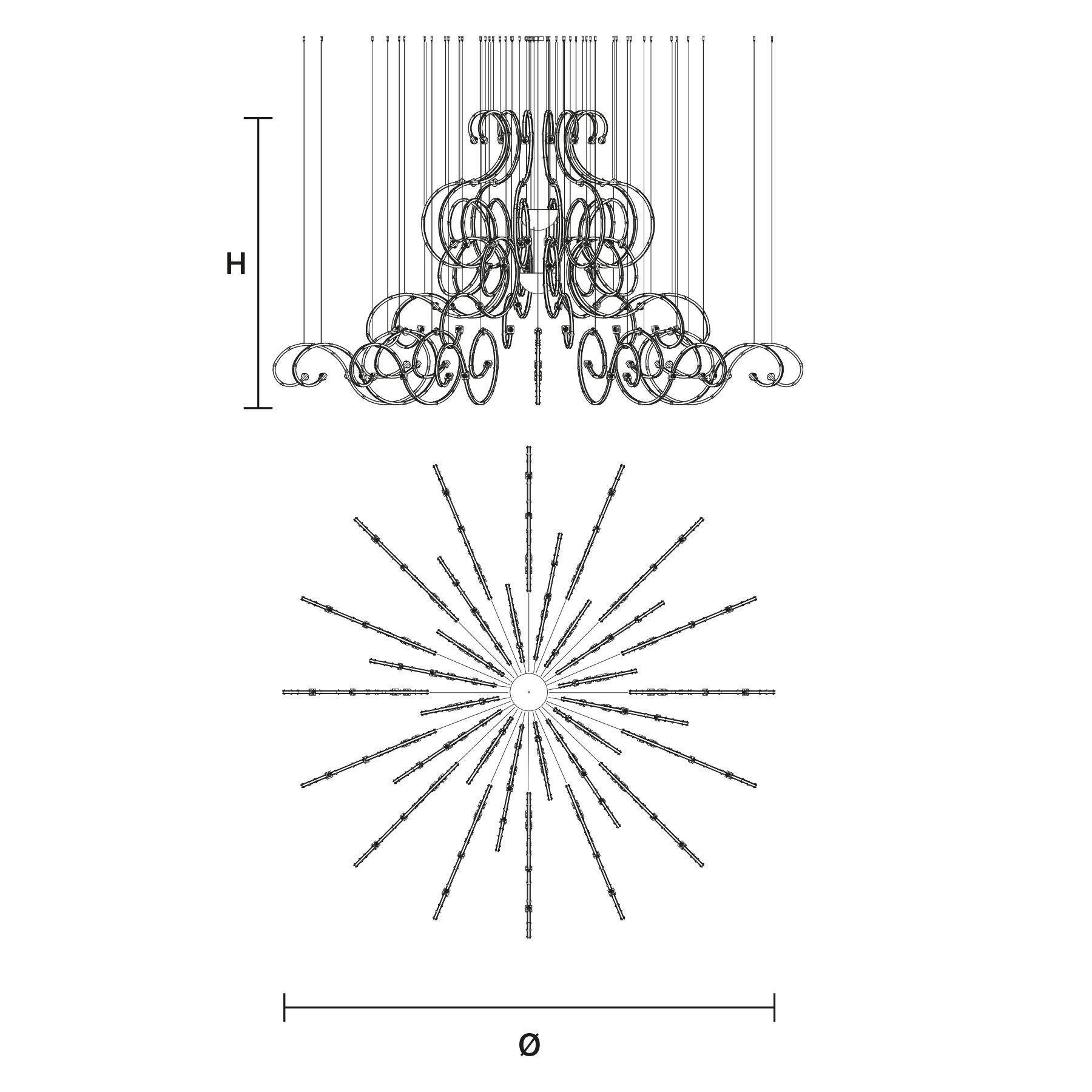 Стеклянный светодиодный подвесной светильник Masiero Raqam ARCH-00117869 - Вид №2