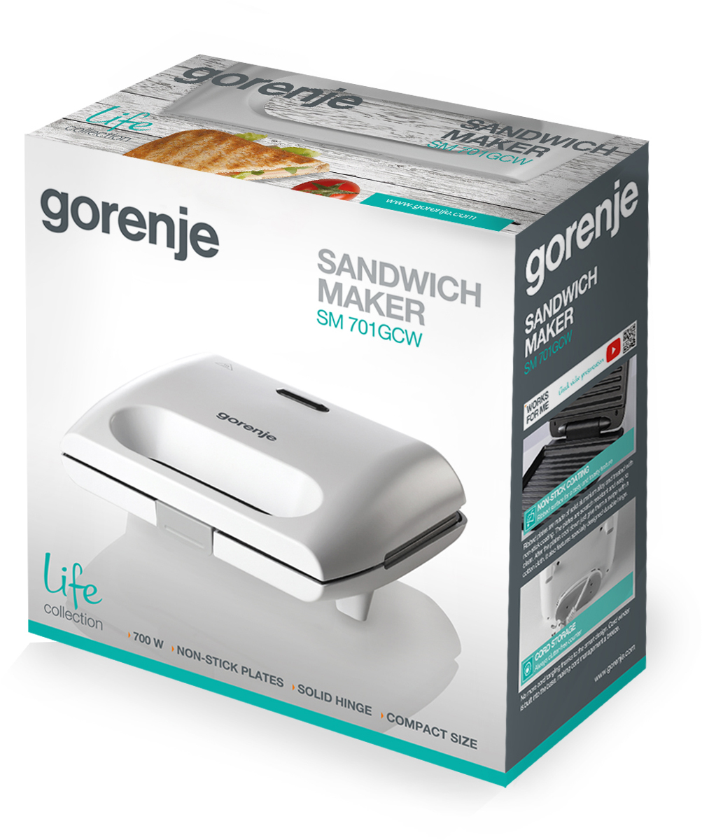 SM701GCW Гриль / мини-гриль, 700 вт Gorenje Santreyd  - Вид №5