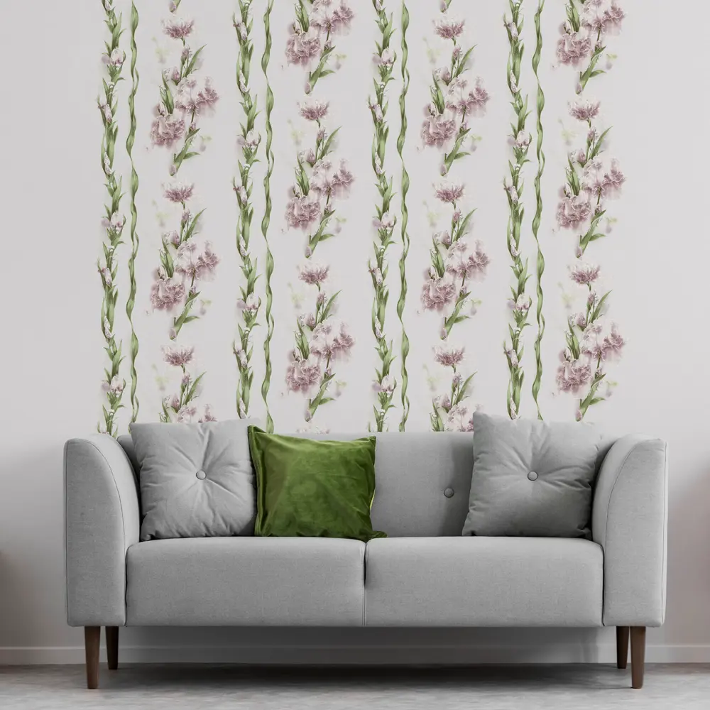 Обои флизелиновые Elysium Луиза сиренево-зелёные 1.06 м 38003 STLM-2082910 - Вид №2