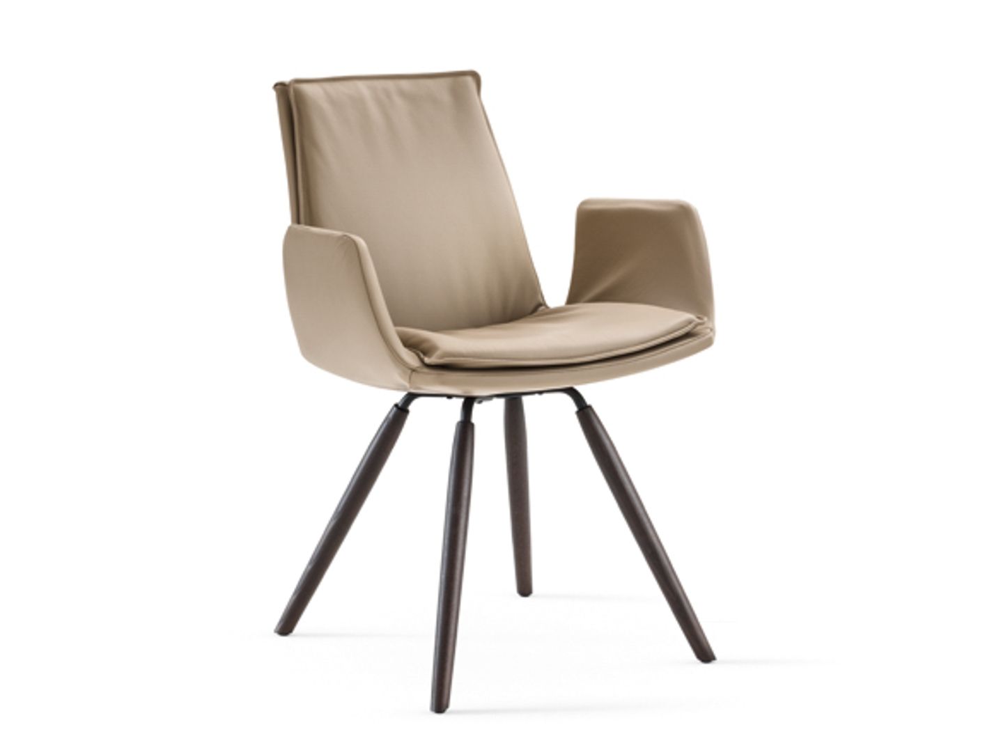 Кожаный мягкий стул с подлокотниками на насесте EFORMA Lara ARCH-00102774