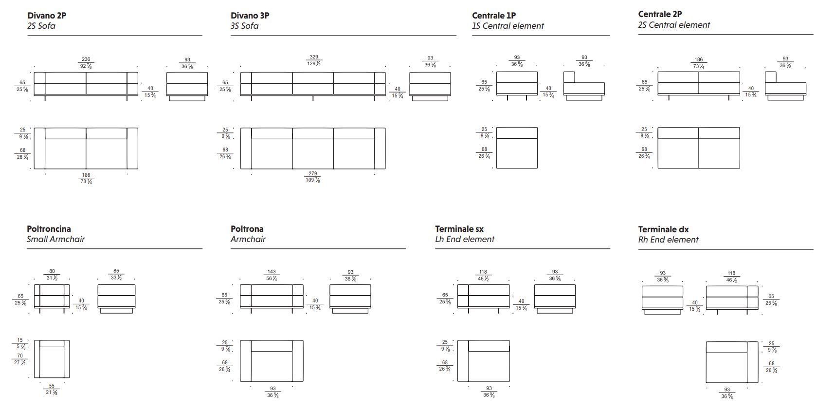 Угловой диван из ткани с полуостровом Busnelli REGOLO ARCH-00127278 - Вид №4