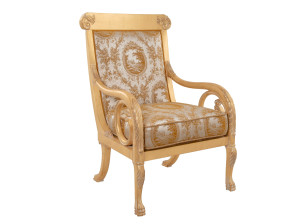 Тканевое кресло с подлокотниками