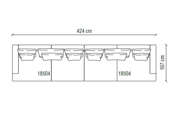 Кожаный диван Frigerio HORIZON ARCH-00008193 - Вид №2
