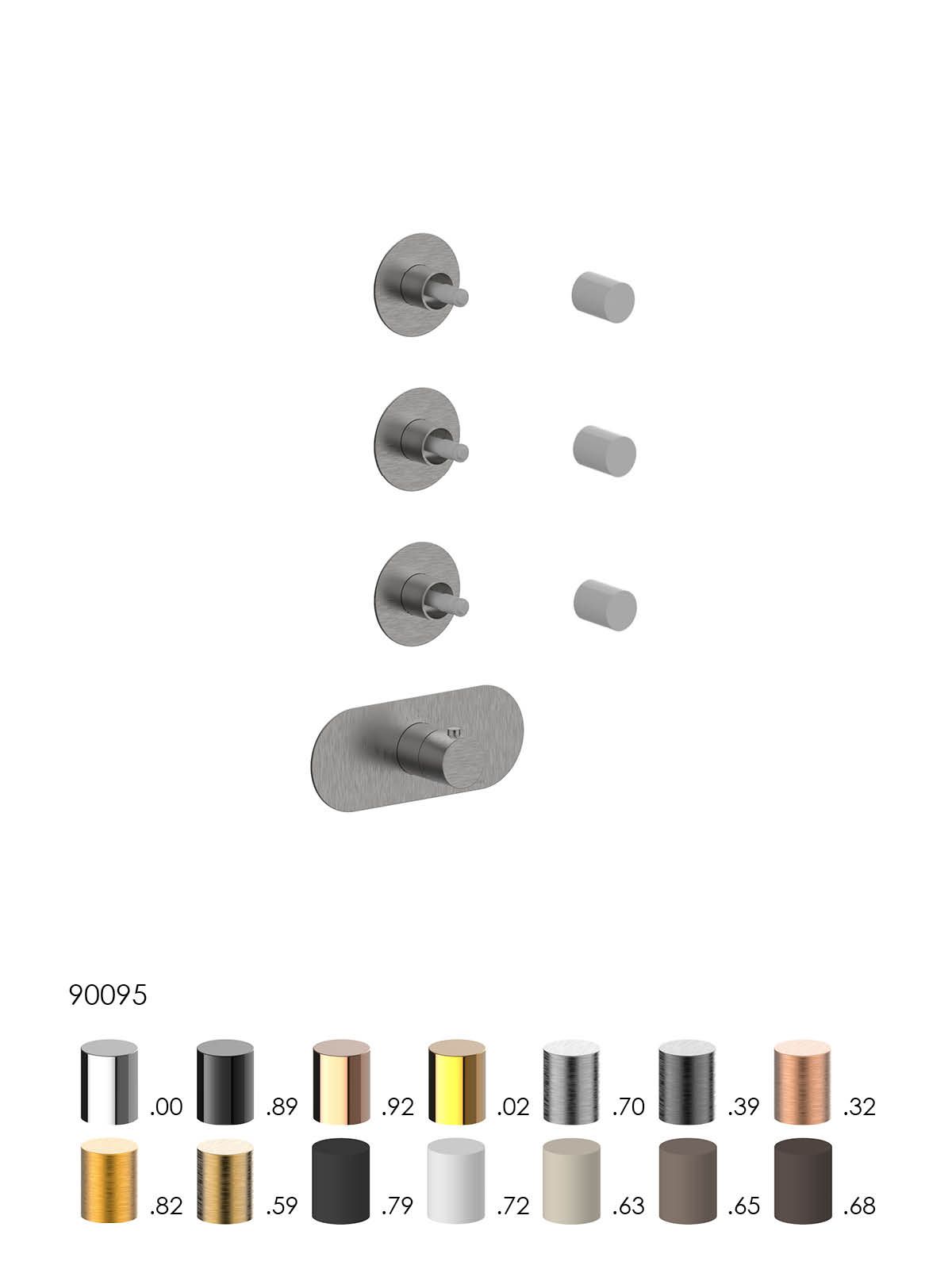 Термостатический смеситель для душа с 4 отверстиями Rubinetterie Frattini отдельная эстетика ARCH-00038079 - Вид №17