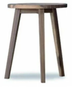 Gervasoni Высокий круглый деревянный журнальный столик Gray