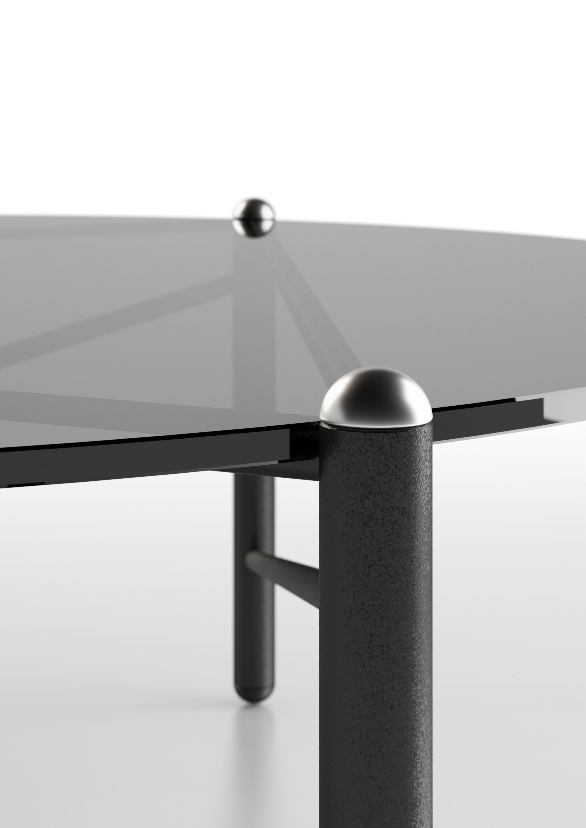 Круглый Хрустальный журнальный столик BBB VITRUVIO ARCH-00123926 - Вид №7