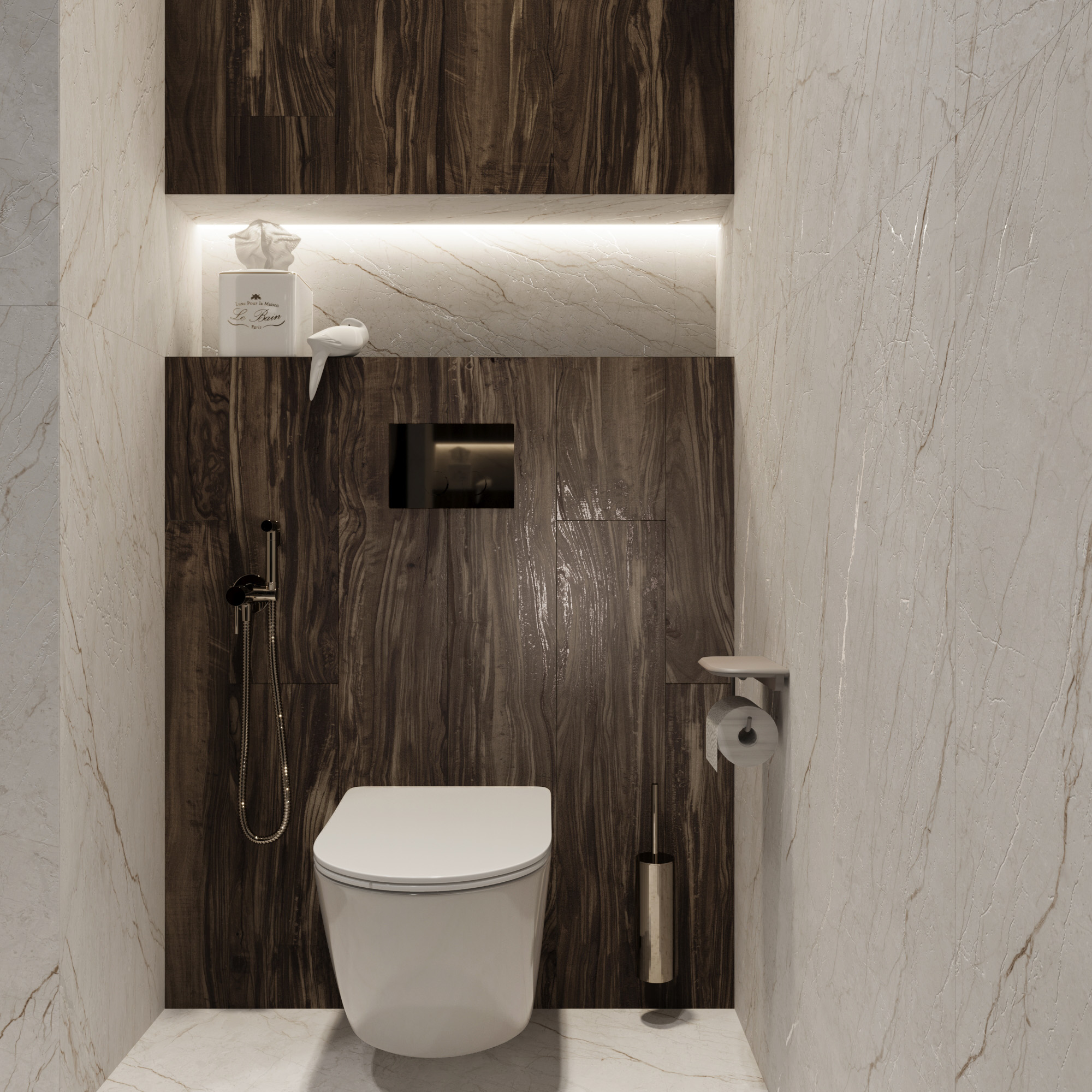 Керамогранит PEARSIAN WOOD CHARCOAL 20х120 Creanza CW-CR01-B  - Вид №2